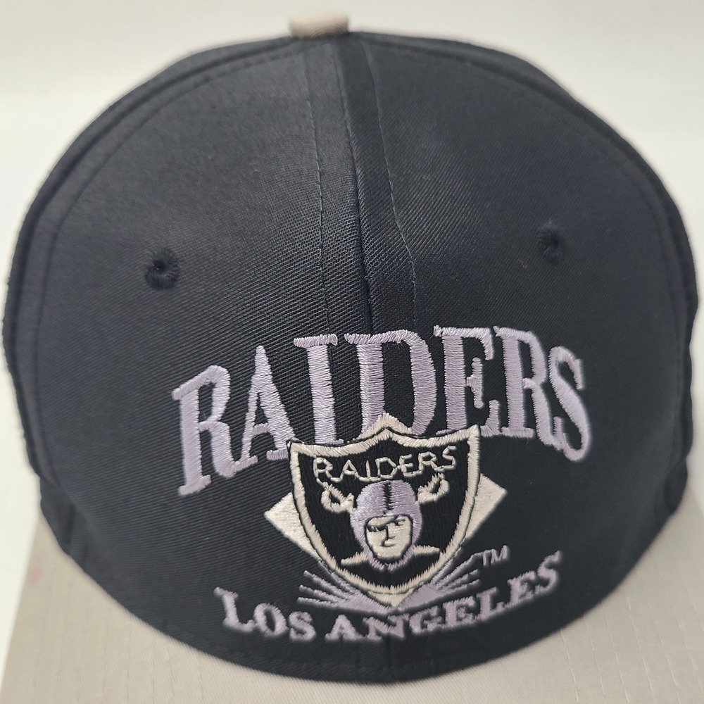 Vintage Los Angeles Raiders Hat Snapback AJD Black Gray NFL Football 80s 90s Men - Picture 6 of 13